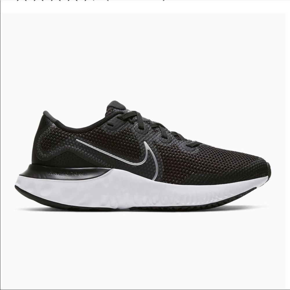 Nike | Renew Run Black White Running Sneaker 7 & 8